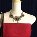 Disney Jewelry | Beauty And The Beast Rose Necklace | Color: Gold/Red | Size: See Description And Pics