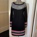 Athleta Dresses | Athleta Fair Isle Nordic Cashmere Blend Long Sleeve Sweater Dress Size Small | Color: Black/Pink | Size: S