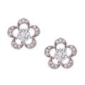 Kate Spade Jewelry | Kate Spade Silver Stencil Scalloped Crystal Earrings | Color: Silver | Size: Os
