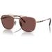 Ray-Ban Frank II Titanium Sunglasses Rose Gold Frame Polar Dark Violet Lens Polarized 51 RB8258-3140AF-51