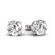 1/4 Carat TW Natural Diamond Solitaire Stud Earrings with Secure Push Back 4 Prong Setting Available in 14K White and Yellow Gold (J-K Color, I2-I3 Clarity), 1/4 CARAT, White Gold, Diamond