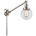 Beacon 6" Polished Nickel LED Swing Arm With Clear Shade