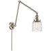Bell 8" Brushed Satin Nickel LED Double Swing Arm With Deco Swirl Shad