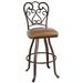 Callee Valencia Counter, Bar & Extra Tall Stool Upholstered in Black | 45.5 H x 18 W x 17 D in | Wayfair 1111530-MB-BB