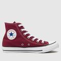 Converse all star hi trainers in burgundy