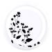 Nicole Fantini Collection Garden Collection White & Gold Round Dinner Plates 10" Set Of 40 in White/Black | Wayfair BS3702-40