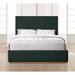Meridian Furniture USA Monaco Boucle Fabric Bed Wood & /Upholstered/Polyester in Green | 52 H x 58.5 W x 82.5 D in | Wayfair MonacoGreen-F