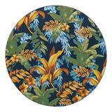 Blue Round 10' Indoor/Outdoor Area Rug - Beachcrest Home™ Brett Floral/Yellow Indoor/Outdoor Area Rug | Wayfair 6C47F0FD06054A0EBA22513E2B635018