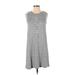 Lou & Grey for LOFT Casual Dress - A-Line: Gray Stripes Dresses - Women's Size X-Small