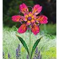 Regal Art & Gift Ribbon Flower Spinner Stake Metal in Pink | 36 H x 10 W x 4.75 D in | Wayfair 12164
