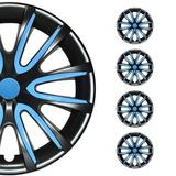 OMAC 16 Wheel Covers Hubcaps for Ford Ranger Black Blue Gloss