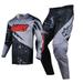 Willbros Motocross Dirt Bike Jersey and Pants Combo MX Offroad Breathable Summer Racewear Gear Set Gray Black Red (Jersey Adult L/Pants W34)