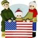 The Holiday Aisle® Military Armed Forces Hanging Figurine Ornament Ceramic/Porcelain in Blue/Green/Red | 3 H x 4 W x 1 D in | Wayfair