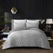 Lark Manor™ Akierra Velvet 3 Pieces Comforter Set Polyester/Polyfill in Gray | Twin XL Comforter + 1 Standard Sham | Wayfair