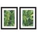 Bay Isle Home™ Palms of the Tropics by Danhui Nai - 2 Piece Picture Frame Print Set on Wood in Brown/Green | 22 H x 18 W in | Wayfair