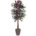 Primrue 72" Artificial Foliage Tree in Pot Silk/Plastic in Brown | 72 H x 30 W x 30 D in | Wayfair FBB04211EAFF4DA8853D293D66C4A55F