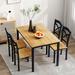 17 Stories 4 - Person Dining Set Wood/Metal in Yellow | Wayfair B7D8FE31390F436E8127126E1AC7C104