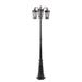 Alcott Hill® Black 3 -Light 78.74" H Hardwired Lamp Post (Full) Aluminium/Metal in Black/Gray | 78.74 H x 20.08 W x 18.5 D in | Wayfair