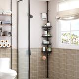 Rebrilliant Konstantina Tension Pole Tension Pole Shower Caddy Stainless Steel/Metal in Black | Wayfair 5072A4F608F243259E94EF35E4C6711D