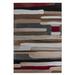 Brown/Gray 114 x 79 x 0.3 in Area Rug - Union Rustic Rug Branch Abstract Mid-Century Modern Brown Red Indoor Area Rug | Wayfair