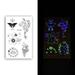 WNG Colorful Glow in The Dark Tattoo Stickers Cool Shake Waterproof Tattoo Stickers for The Face