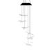 Jikolililili Solar Dragonfly Wind Chimes Outdoor Color-Changing Solar Mobile Wind Chime Waterproof Solar Powered LED Hanging Lamp for Outdoor Garden Festival Decoration