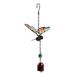 Jikolililili Butterfly Wind Chimes Outdoor Windchime Stained Glass Sun Catcher Indoor Metal Chime Fairy Windchimes for Home Room Window Wall Garden Yard Patio Lawn Decor (3D Butterfly Blue Tube)