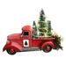 Christmas Red Truck Desktop Decoration Vintage Resin Classic Pickup Red Truck for Kids Familes Christmas Gifts B