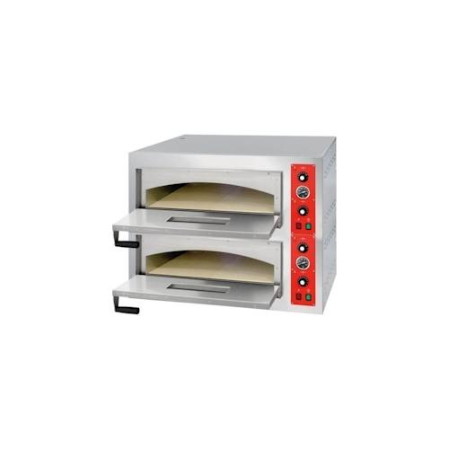 Gastro Elektro Pizzaofen Backofen Pizza Flammkuchen 1050x826x760mm 2 Kammern 12 kW 450°C