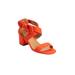 Extra Wide Width Women's The Aralyn Sandal by Comfortview in Red Orange (Size 12 WW)