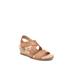 Wide Width Women's Sincere Wedge by LifeStride in Tan Fabric (Size 6 1/2 W)