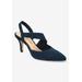 Wide Width Women's Arabella Pump by Bella Vita in Navy Suede Leather (Size 11 W)