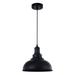 Briignite 1-Light Pendant Lighting Hanging Light Fixtures with E26 Base Industrial Black Pendant Lights for Hallway Kitchen Island Dining Room Living Room