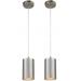 Westinghouse Contemporary One-Light Adjustable Mini Pendant with Perforated Cylindrical Metal Shade Brushed Nickel Finish (Brushed Nickel 2 Pack)