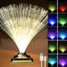 LED Fiber Optic Lamp Color Changing Fiber Optic Light USB Rechargeable Fiber Optic Centerpiece Remote Control Night Light Table Ornament for Home Office Christmas Wedding Party Decor