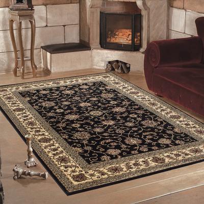 Teppich AYYILDIZ TEPPICHE "Marrakesh 210", schwarz, B:200cm H:12mm L:290cm, Kunstfaser, Teppiche, Kurzflor, Orient-Optik