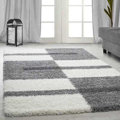 Hochflor-Teppich AYYILDIZ TEPPICHE "Gala Shaggy 2505", grau (hellgrau), B:80cm H:30mm L:150cm, Kunstfaser, Teppiche, Langflor, Läufer, alle Räume, Wohnzimmer Image