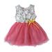 JDEFEG Identity Dress Girls Toddler Bow Baby Easter Dresses Kids 14Y Rabbit Girls Princess Tulle Bunny Patchwork Girls Dresses Baby Girl Fit and Flare Dress Polyester Spandex Pink 110