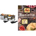 ROMMELSBACHER RC 800 Raclette-Grill fun for 4 (für 4 Personen, erweiterbar, Parkdeck, Alu-Druckguss-Grillplatte mit Xylan Plus Antihaftbeschichtung, 795 W) silber & Raclette - Die besten Rezepte