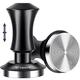 Espresso Tamper, Premium Barista Espresso Coffee Tamper with 2 Calibrated Spring Loaded Flat Stainless Steel Base, Constant 30lb, Compatible with Espresso Coffee Machine (53mm-Black)