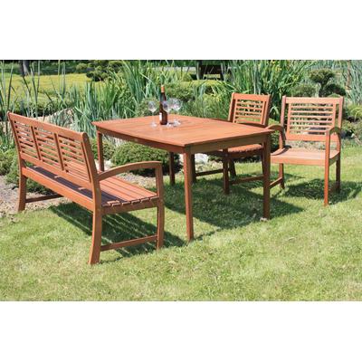Garten-Essgruppe GARDEN PLEASURE "MADISON", braun (braun, braun, braun), B:290cm H:90cm T:150cm, FSC-zertifiziertes Massivholz, Sitzmöbel-Sets, aus langlebigem Eukalyptusholz