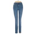 Ann Taylor LOFT Jeans - High Rise Skinny Leg Denim: Blue Bottoms - Women's Size 27 - Medium Wash