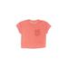 Justice Short Sleeve T-Shirt: Orange Marled Tops - Kids Girl's Size 8