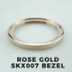 Bague en acier or Rose pour montre Seiko SKX007 SKX009 SKX011 SKX171 SKX173 SRPD finition