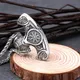 Collier de hache Vintage Viking en acier inoxydable pour hommes pendentif amulette Rune Punk