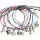 Bracelet de cheville bohème multicolore pour femme fait à la main réglable pendentif animal