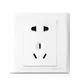 Prise électrique murale AC250V 10A blanc pur plaque frontale électrique 5 broches 86x86mm pour