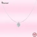 Bamoer-Colliers Invisibles en Argent Sterling 925 Ras du Cou Transparent et Brcorporelle