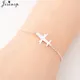 Jisensp mode Punk avion réglable lien chaîne bracelets pour femme mignon avion avion bracelet à