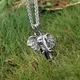 Collier éléphant animal vintage pour hommes acier inoxydable long pendentif bijoux à breloques
